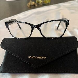 Dolce & Gabanna frames. Black with white polka dots.